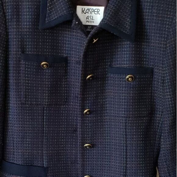 Kasper ASL 100% Wool Button Front Jacket - Picture 4 of 9